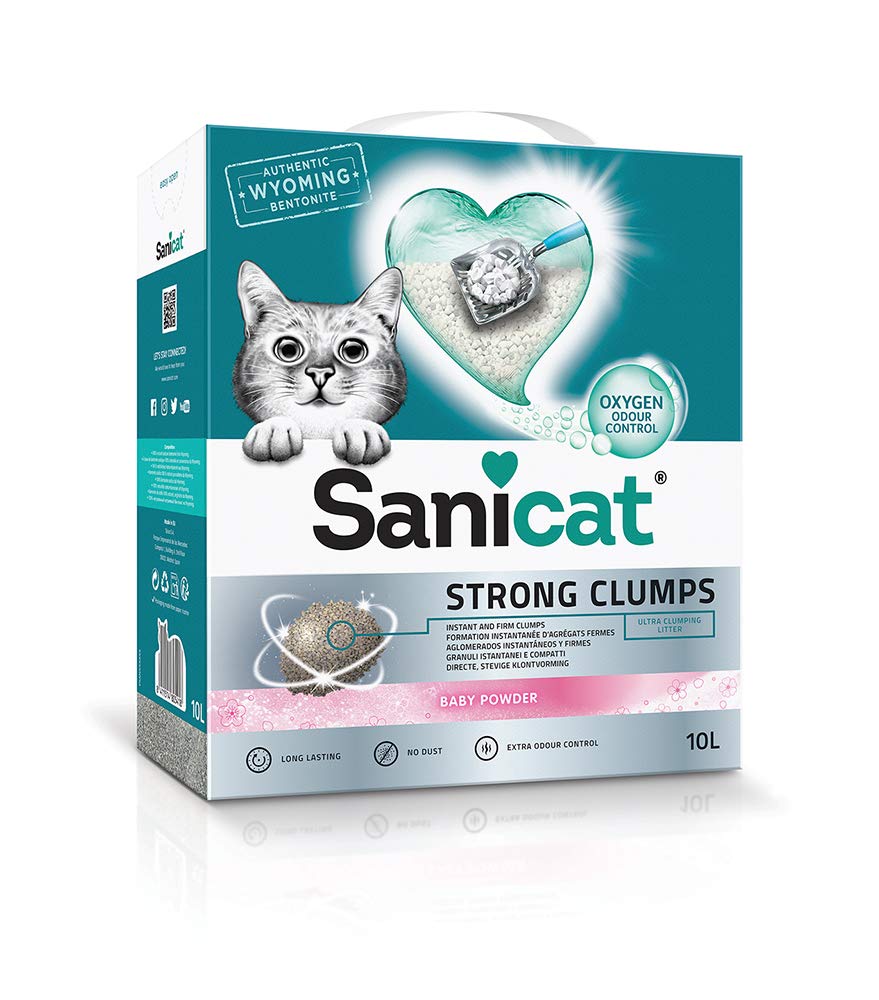 Sanicat Strong Clumps Baby Powder 10 L, White