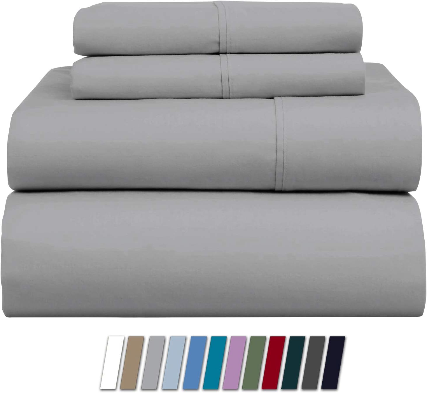 1000ThreadCount 100 Pure Cotton Bed Sheets 4 Pc