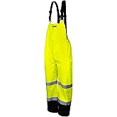 JORESTECH High Visibility Waterproof Safety Overall Pants: Reflective Stripes, ANSI Compliance, and Adjustable Bottoms