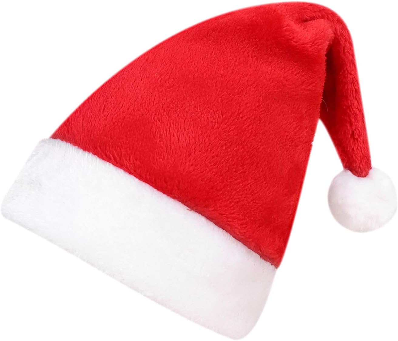 LONTG Christmas Hat for Adults Velvet Plush Santa Claus Hat Red Father Christmas Hat Santa Claus Costume Hat Accessories Fancy Dress Xmas Santa Gift For Christmas Party Theme Party - Image 3