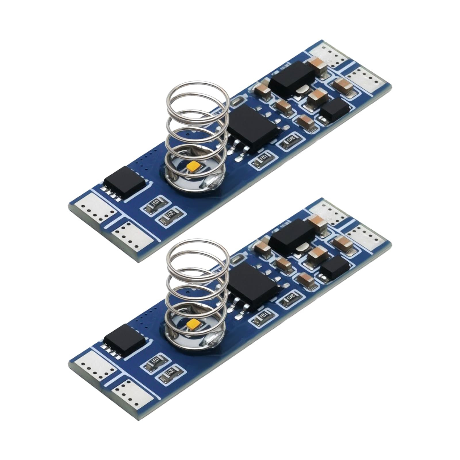 ECSiNG 2pcs 12-24V 4A LED Aluminum Strip Light Gradually Turns On Dimming Touch Sensing Switch Module 36x10mm Straight Tube Spring for Aluminum Profiles