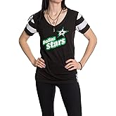 Calhoun NHL Womens Retro Varsity Short Sleeve Cotton V-Neck T-Shirt