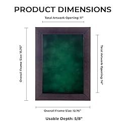 11x14 Shadow Box Frame Brown Walnut Wood | with a