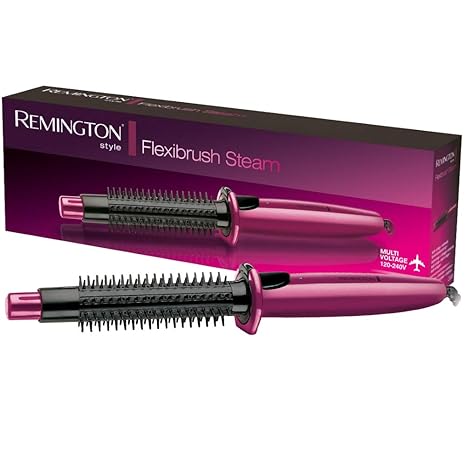 Remington heiße Rundbürste mit Dampf-System CB4N für Wellen, Locken und Volumen, pink/schwarz
