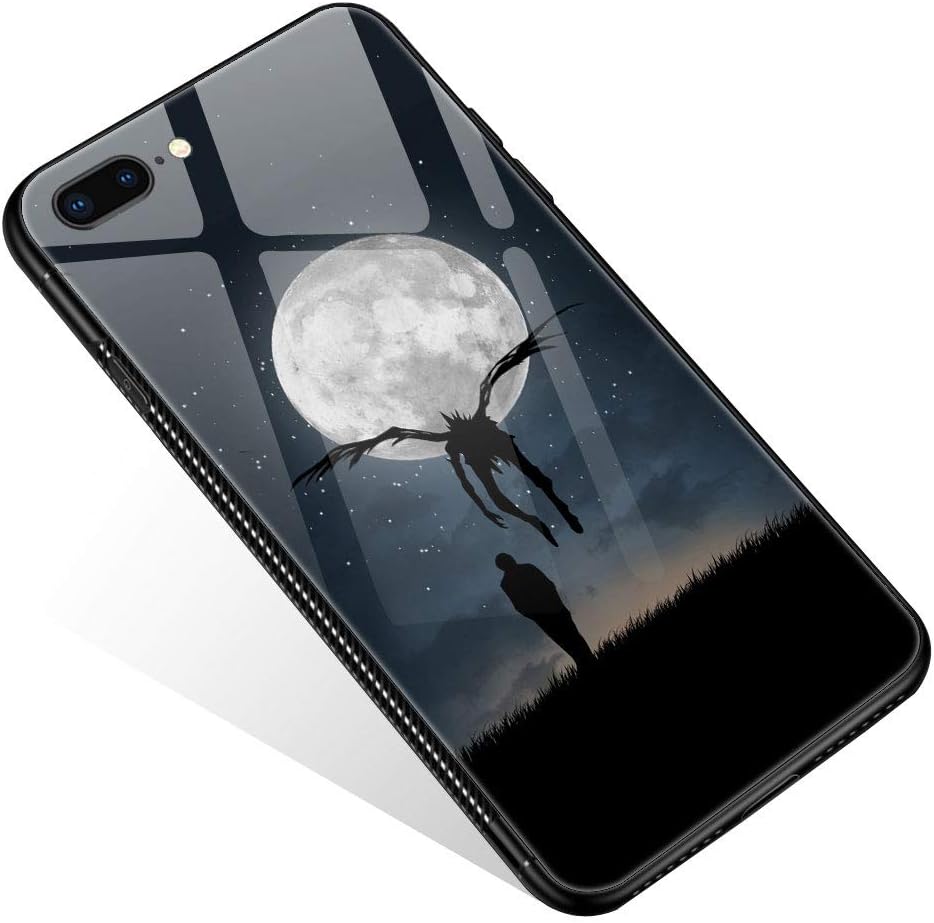 iPhone 8 Plus Case,Tempered Glass iPhone 7 Plus Cases Flying Devil for Women Girls Boys, Pattern Design Shockproof Anti-Scratch Case for Apple iPhone 7/8 Plus