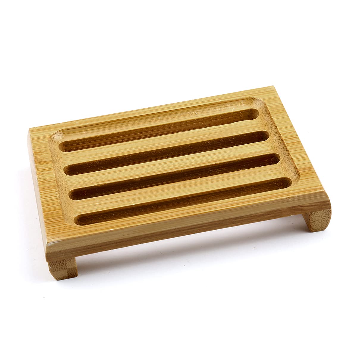 Jagowa Bamboo Soap Holder Eco-Friendly Wooden Handmade Soap Box with Drainage Soap Dish Natural Soap Box for Soap Sponge Storage