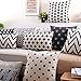 CoolDream Cotton Linen Decorative Pillowcase Throw Pillow Cushion Cover Cross Pattern Rectangle 12
