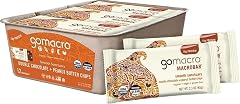 GoMacro MacroBar Organic Vegan Protein Bars - Double Chocolate + Peanut Butter Chips (2.3 Ounce Bars, 12 Count)