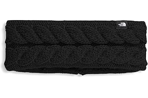 The North Face Kids' Oh Mega Headband | Winter Ear Warmer with Soft Cable Knit Texture & Fleece Lining, TNF Black, One Size