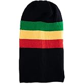 Unisex Rasta Cap Knit Jamaican Rasta Hats for Men Women Reggae Beanie Dreadlock Cap