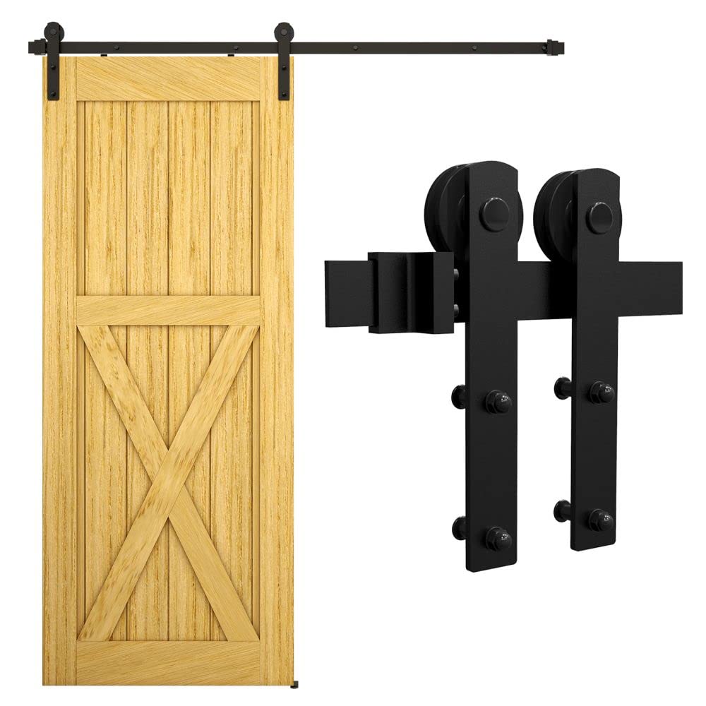 LQKUMJG 6FT Sliding Barn Door Hardware Kit for
