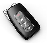 Tukellen for Lexus Key Fob Cover Premium Soft TPU Full Protection Key Shell Key Case Compatible with Lexus ES is GS NX LS RX RC 300h 350 200t 250 300 F 450h 460 600h Smart Keyless Fob Remote Key-Black