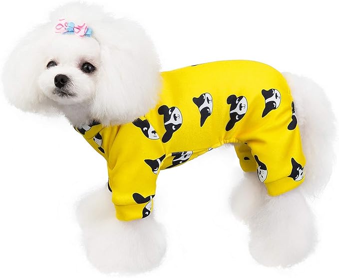 Size Runs Small One To Two Size Than Us Size Ranphy Small Dog Stripe Jumpsuit Puppy Pajamas With Pant Comfy Cotton Pet Clothes Cat Apparel Pyjamas Pjs Shirt Boys Winter Jammies Apparel