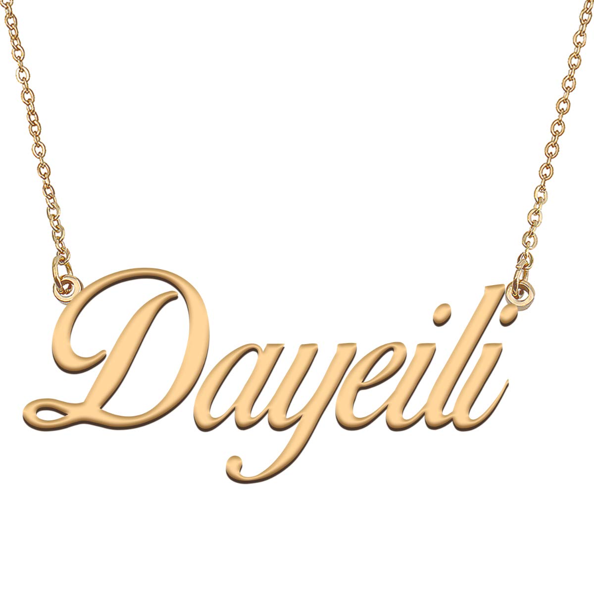 HUAN XUN Customized Custom Simple Any Name Necklace