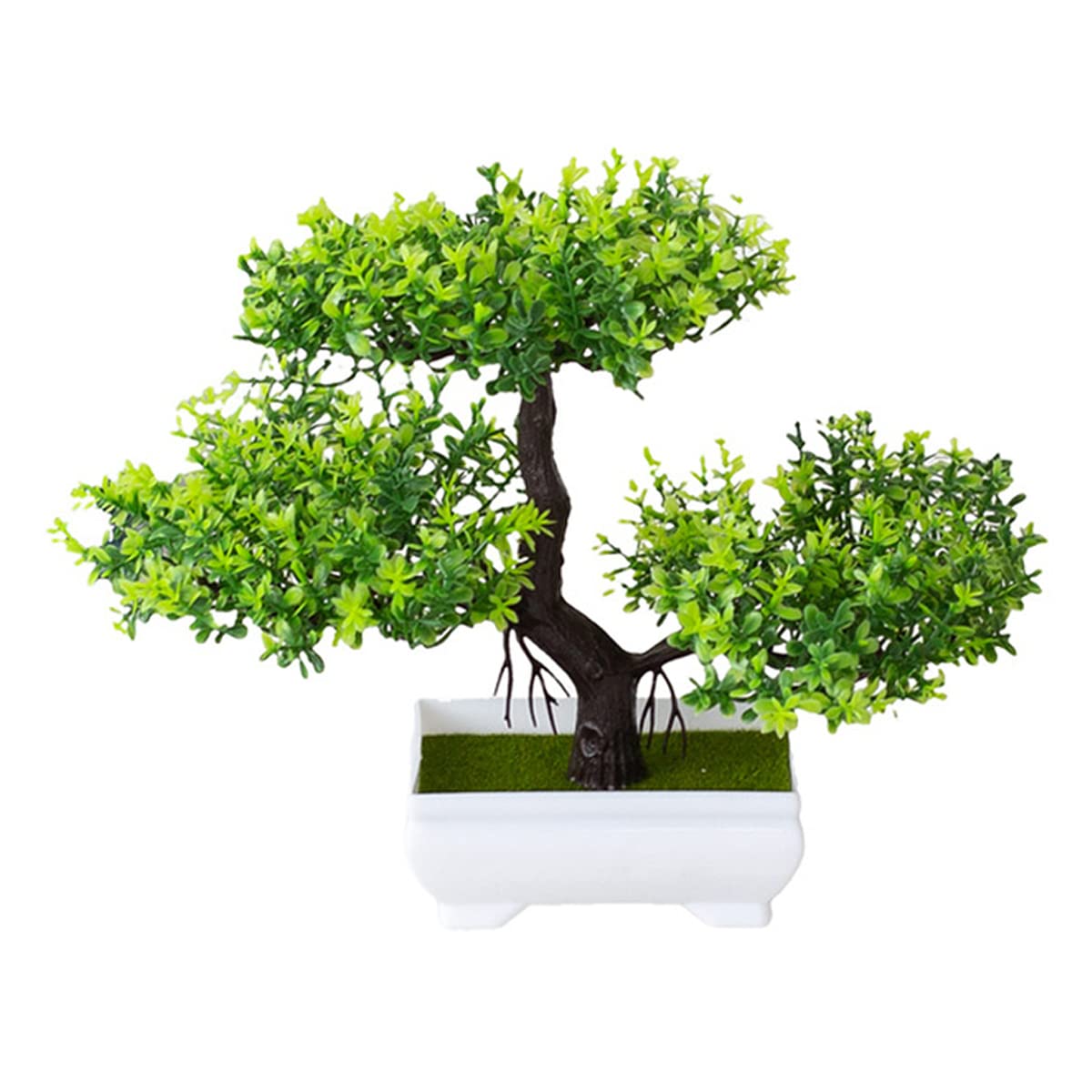 Artificial Bonsai Tree,Fake Bonsai Plant Artificial Bonsai Cedar Faux Potted Plant Fake Tree Pot Ornaments,Creative Simulation Bonsai Pot Home Office Decor,7.1x9.8inch