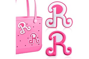 AOIFES 2Pcs Lettering Charms For Bogg Bag, 3D Alphabet Printed Decorative Accessories Charm For Bogg Bag, Insert Personalizing Alphabet Decorative Charm Compatible With Handbag Beach Tote Bag