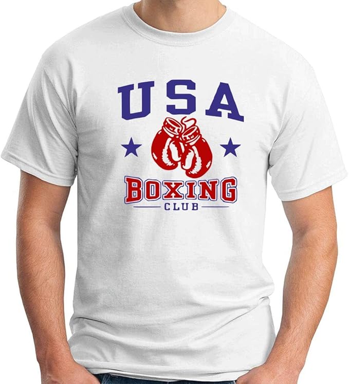 TShirt Man White TBOXE0045 USA Boxing Amazon.co.uk Clothing