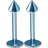 2pcs 16g Labret Earring Studs Titanium Cartilage Spider Tragus Conch Ball Snake Helix Lip Bites Piercing Monroe B2NCB - Pick color