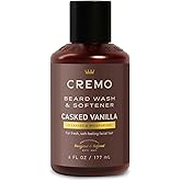 Cremo Casked Vanilla 2n1 Beard Wash & Softener, Specifically Designed to Clean, Moisturize and Soften All Lengths of Facial Hair, 6 Fl Oz