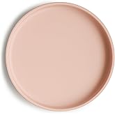 mushie Classic Silicone Suction Plate | BPA-Free Non-Slip Design (Blush)
