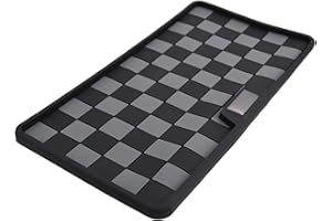 ZORRATIN Checkered Anti-Slip Rubber Gripper Pad Tray Mat for Key Fob Sunglasses Cell Phone, Heat-Resistant on Dashboard or Armrest Interior Accessories Washable