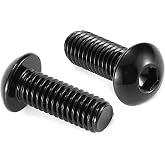 1/4-20 x 1 Button Head Socket Cap Bolts Screws, 20Pcs 304 Stainless Steel 18-8, Allen Hex Drive, Black Oxide by SG TZH(with Hex Spanner)