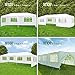 mecor 10’x30’ Canopy Tent Outdoor Party Wedding Tent White Patio Gazebo Tent with 5 Removable Sidewall,Upgraded Stainless Steel Tube Waterproof Sunshade Shelter for Shows,Camping,BBQ