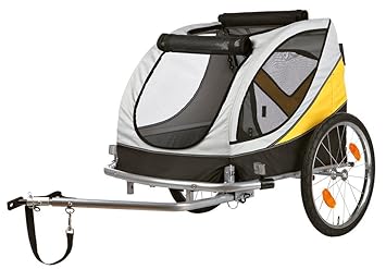 Trixie fietskar grijs/zwart tot 40kg 150X78X78 cm