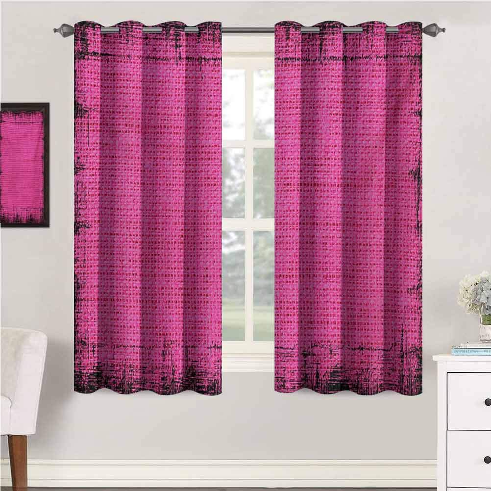 Amazon.com : Magenta Blackout Curtain Panels Futuristic Design in Old