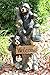 Ebros Climbing Black Bear Cubs Garden Light Statue Figurine Solar LED Lantern Light Welcome Sign Guest Greeter Decor for Patio Poolside Garden Home
