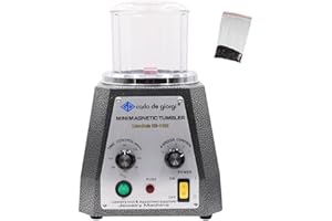 HIPOGT KT-100 Magnetic Tumbler 100mm Magnetic Polisher 4 Speed Control 2000RPM Jewelry Polisher Tumbler Jewelry Polisher Finisher Diamonds Finishing Machine 110V