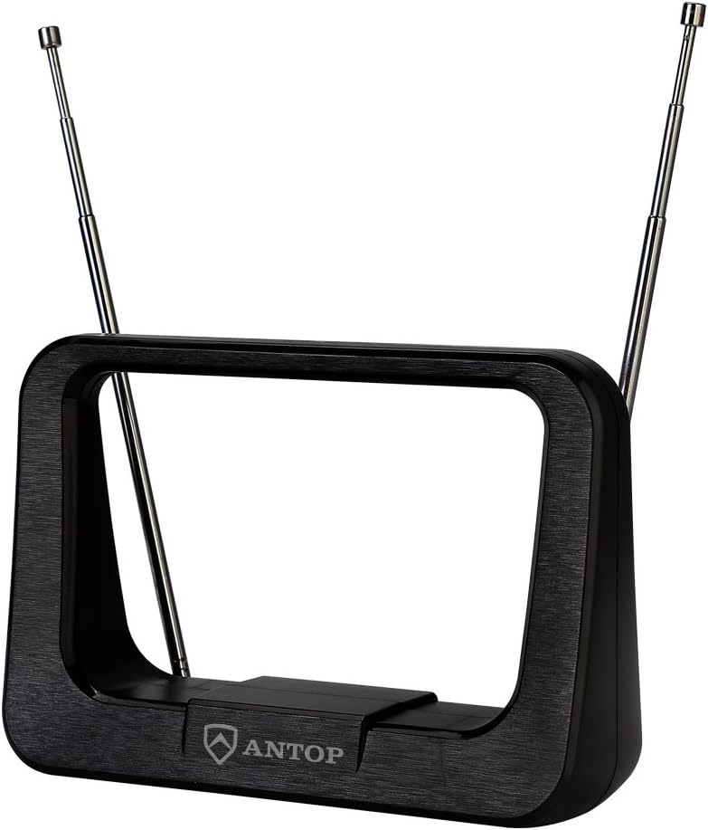 TV Antenna, Antop Indoor Rabbit Ears Digital HDTV Antenna