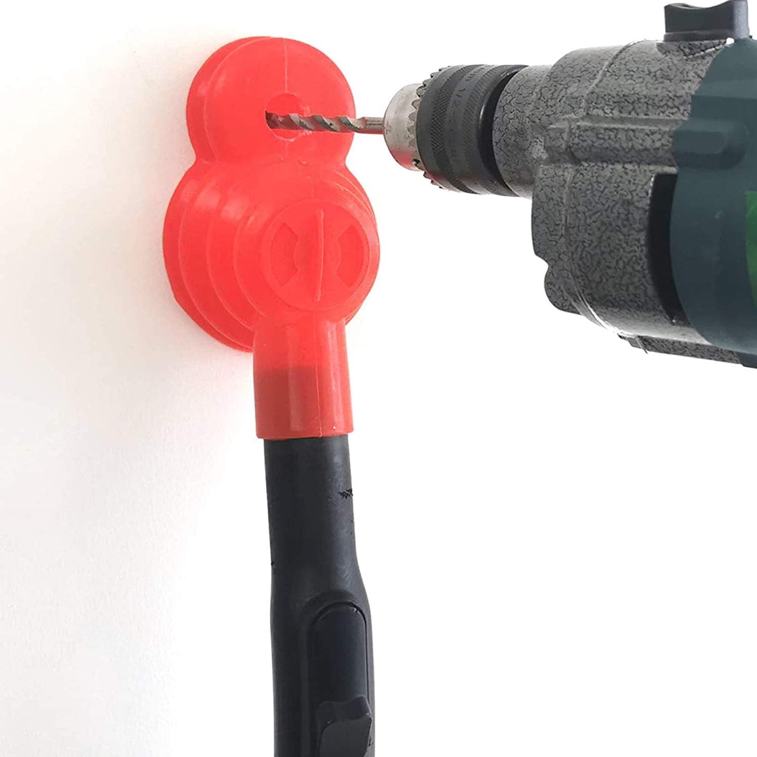 EZ SPARES Drill Dust Collector for Vacuum Cleaner,Drilling Holes Without Dust Messes,Rubber Will Adsorb on Any Wall,Fit Universal 32mm/35mm/38mm Vacuum Attachment,Light,Portable,Washable(Red): Home & Kitchen