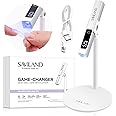 SAVILAND LED U V Light with Magnetic Stand & LCD Screen Portable Nail Lamp Kit Handsfree 2-Timer Modes Portable Mini Nail Dryer Stand for Gel Nails USB Rechargeable and Cordless for Home DIY Manicure