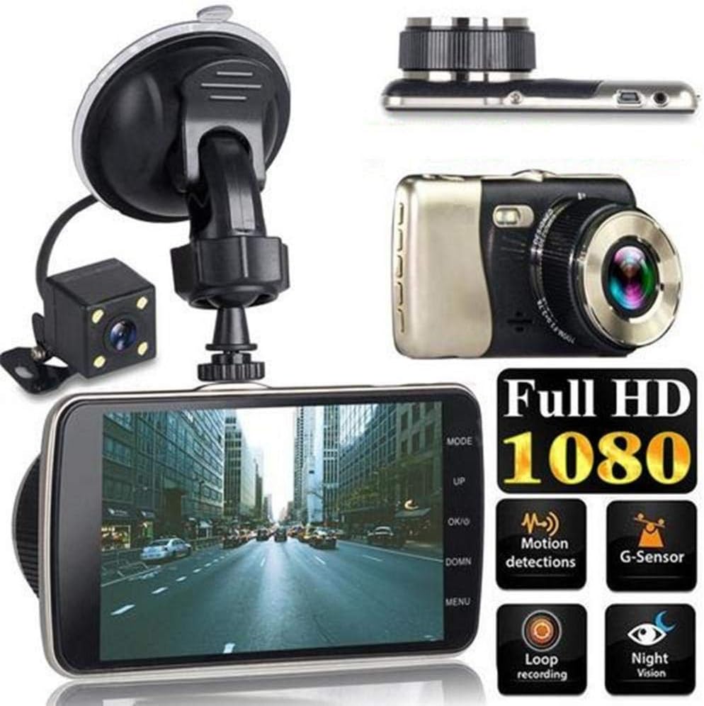 Dual Dash Cam Front and Rear, 1080p HD Car DVR Dashboard Camera