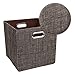Storage Bins Cube Containers Boxes,Thick and Heavy Duty Fabric Drawers, 11×11 inch- Set of 4,Brown