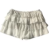 Verdusa Women's Polka Dots Ruffle Shorts Y2K Chiffon Tiered Layered Bloomers Brunch Outfits