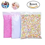 Foam Balls for Slime,Haicheng Colorful Mini Styrofoam Balls Beads Assorted 3 Pack 45000 Pieces 0.08-0.16 Inch for DIY Arts Crafts Decorations,Pink,White and Mixed Color