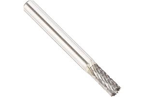 Drill America SB-1 Carbide Burr/Rotary File Cylindrical End-Cut Double Cut for Die Grinder 1/4" Dia. x 5/8" Cut Length with 1/4" Shank and 2" Overall Length, DUL Series