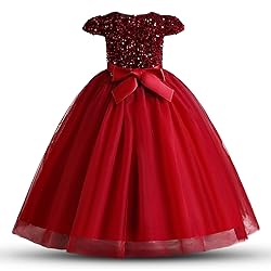 Nileafes Flower Girl Pageant Sequins Dress Princess