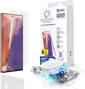 Galaxy Note 20 Screen Protector [Dome Glass] Full Coverage Tempered Glass Shield [Liquid Dispersion Tech] Easy Install Kit for Samsung Galaxy Note 20 - Two Pack