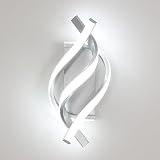 Comely Comey LED Wall Light 22W 6500K Silver Spiral Sconce 32.5x15x20 cm