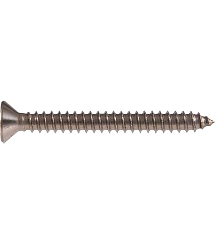 Stainless Steel #10 X 1" Flat Head Phillips Sheet Metal Screws – 50 Pack