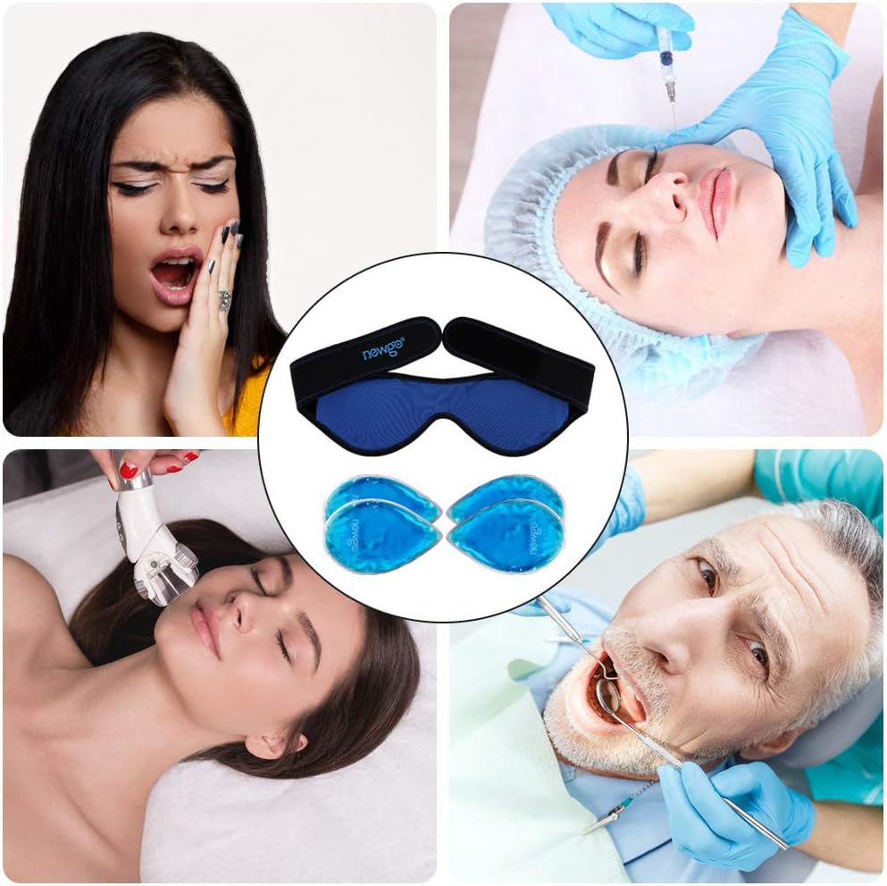 Face Ice Pack For Wisdom Teeth, Jaw, Head, And Chin - 4 Reusable Hot/Cold Gel Packs For Oral Pain Relief, TMJ, Facial Surgery | Buy Now With Express International Delivery