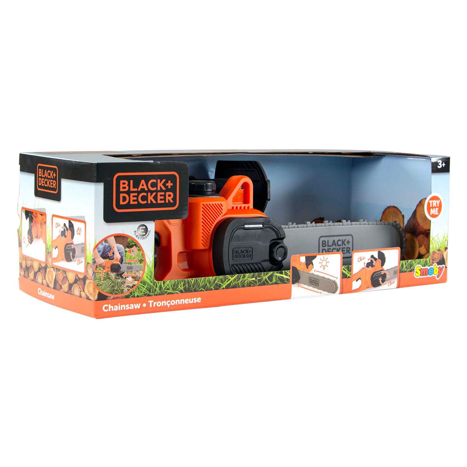 BLACK & DECKER PRETEND CHAINSAW Toy for kids with lights, sound and movement