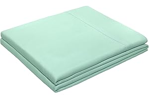 HBHLFZ Twin Flat Sheet - Ultra Soft Polyester Top Sheet - Hotel Quality Bed Sheets - Comfortable Wrinkle-Free - Easy to Care for - 1 Twin Flat Sheet Only（Twin，Green）