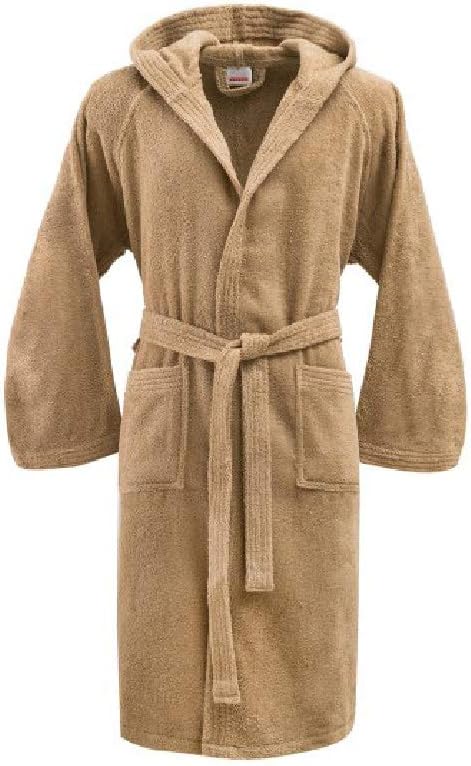 Bassetti Bathrobe Dressing Gown Bath Towelling Robe Men's Women's Super Soft, Absorbent and Comfortable with Hood, Pockets and Betl,100% Cotton 370gr/m², Several Colour and Size XXS-XXXL