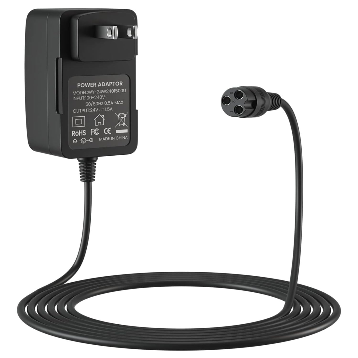 Photo 1 of XXSZHY 24V Electric Scooter Charger for Razor E100 E125 E150 E175 E200 E300 MX350 Dirt Bike Pocket Mod Sports Mod Dirt Quad Motorcycle Scooter Charger 3-Prong Inline Female Electric Battery Power Cord