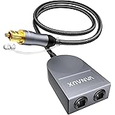 Optical Audio Splitter, 1 in 2 Out Toslink S/PDIF Splitter, Gold Plated for Home Theater,Speakers,TVs,DVD Players(1.5ft/0.5m)