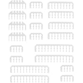 Formulamod 12VHPWR Comb Kit, 24pin ATX /4+4pin EPS /12+4pin (White) | 20 Pieces Set PSU Cable Extension Comb Kit,Fits for OD: 3-3.6mm